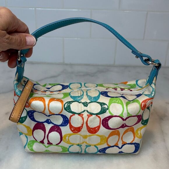Coach Bag Purse Handbag Mini Hobo Signature "C" Rainbow Scribble Bag Pocketbook - Picture 16 of 16